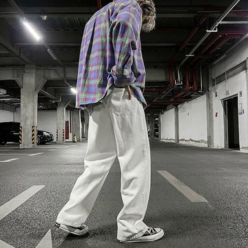 Aidase Khaki Solid Men Casual Pants Loose Vintage Wide Leg High Waist Trousers Fashion Harajuku Streetwear Hip Hop Male Clothing aidase-shop